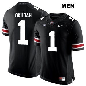 Men's NCAA Ohio State Buckeyes Jeffrey Okudah #1 College Stitched Authentic Nike White Number Black Football Jersey ST20P14AN